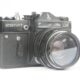 Zenit EM. (Olympisch logo) 35mm SLR camera. 1972-1984. USSR. Zenit EM. (Olympisch logo) 35mm SLR camera. 1972-1984. USSR.