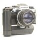 Olympus OM10 met battery pack. 35mm SLR camera. 1979. Japan. Olympus OM10 met battery pack. 35mm SLR camera. 1979. Japan.