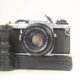 Pentax ME F. 35mm. SLR camera met batterypack. 1981-1984. Japan