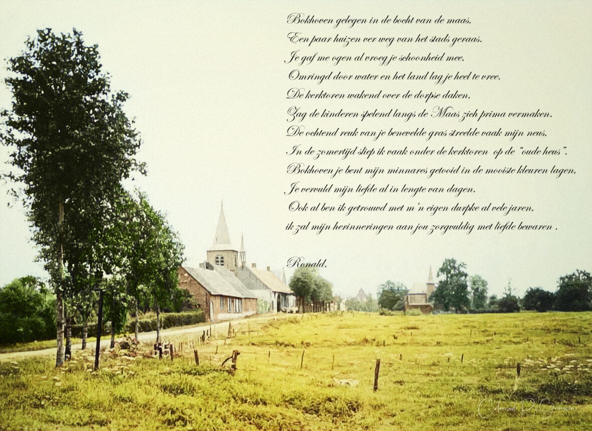 Foto van Bokhoven met gedicht
