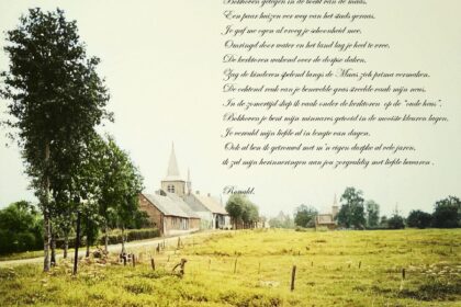 Foto van Bokhoven met gedicht