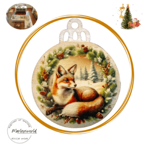 Kerstbal afbeelding vos